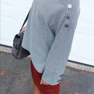 Zara Plaid Top